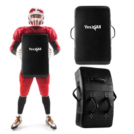Yes4All Blocking Pad, Solid Rivets & Durable Leather Shield Pad, American Football. Basketball Training Equipment, Football Blocking Pads - Ideal for Martial Arts, Contact Drills, Sparring - Single