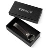 TORRO High Quality Leather Brushed Metal Split Ring Key Ring