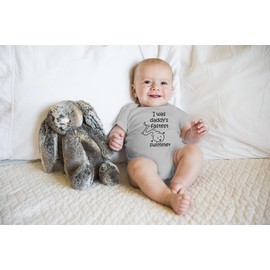 I Was Daddy's Fastest Swimmer - Funny Baby Essentials Bodysuit - Baby Boy Clothes Newborn Romper (Newborn, Sports Grey)