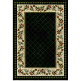 Needles N Minis 1:12 or 1" Scale Dollhouse Miniature Area Rug Pinecone approx 7" x 10"- 0003174