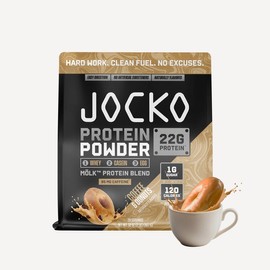 Jocko MÖLK Protein Powder with Probiotics - 22g Protein, 1g Sugar, 120 Calories, Whey + Casein + Egg Blend for Muscle Health & Digestion Support - Healthcare Dietary Supplement for Fitness:_Coffee and Donuts