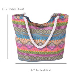 FAVORTALK Tote Bag Women's Canvas Large Capacity Shoulder Handbags with Zipper Shopping Bag for School Work College (Plaid Street Trend Bag),B26210