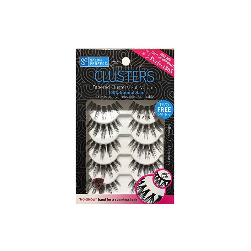 Salon Perfect Perfectly Natural Multi Pack Eyelashes, 615 Black, 5