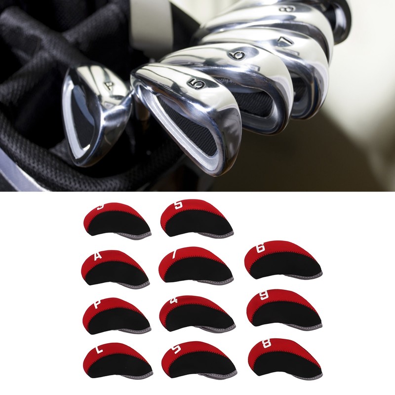 11PCS Golf Club Headcover Set Neoprene Numbered Golf Club Head