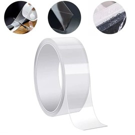 OOVA Double Sided Tape Heavy Duty, Removable Gorilla Mounting for Walls (1pc/Total 9.85Ft) Picture Hanging Strips, Multipurpose Mavalus, Adhesive Nano,Poster Carpet Paste Items, Transparent