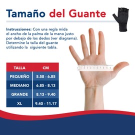 Guantes Artritis Desarrollados por Médicos - Guantes Sin Dedos Compresión con Cobre para Aliviar Dolor Articular, Síntomas Artritis, Enfermedad de Raynaud y Túnel Carpiano [Talla S, 1 Par, Negro]