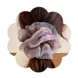 The Elegant Organza Hairband In Red Bean Paste Color Features Exquisite Pleated Design, Fashionable Hair Accessory, Soft And Breathable Fabric, Sweet Style, And Is Perfect For Daily Wear.