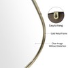BAODANFU Decorative Mirrors Wall Mounted Mirror Drop Shape (Gold, 1-Pack)