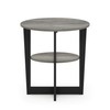 Furinno JAYA Oval End Side Night Stand/Bedside Table, 1-Pack, French