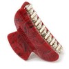 80mm AcrossMedium Raspberry/Golden Marble Effect Acrylic Hair Claw/Hair Clamp