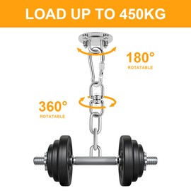 flintronic Heavy Duty Swing Hangers, 360° +180° Rotate Pad Eye Plate Hooks with Screws, Stainless Steel Hammock Hooks for Concrete and Wooden, Hooks for Swing, Gym, Yoga, Punching Bag, 450KG Capacity