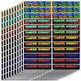 Tamper Evident Stickers Hologram Labels with Unique Sequential Number, 2.5'' x 0.5'' (240)