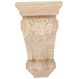 Wooden Corbels,European Carved Corner DIY Unpainted Corbels for Archway Fireplace Cupboard Cabinet Decoration