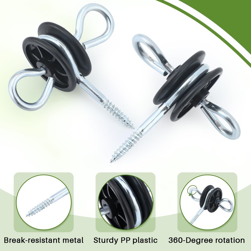 Hicarer 8 Set Electric Fence Spring Gate Handles Kit, Fence