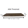 ADA Compliant- ASH 1/2 inch Height Interior Solid Wood Threshold-