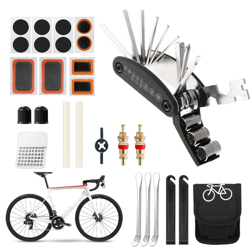 Bicycle Repair Kit Set, 16 in 1 Bicycle Tool Set,