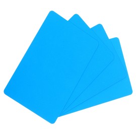 sourcing map 30 Pack Blank PVC Cards 30mil ID Cards Blank Credit Cards Plastic Cards Waterproof & Double Sided Printing for ID Badge Printer, Graphics Sky Blue