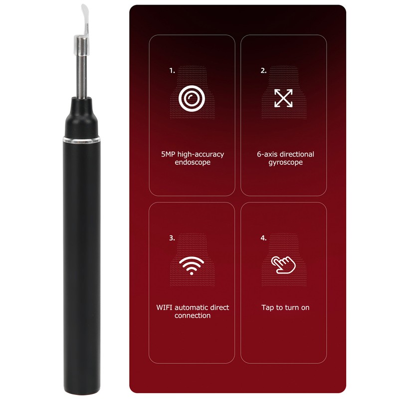 P40 5MP WiFi Ear Cleaning Endoscope Spoon Mini Visual Ear
