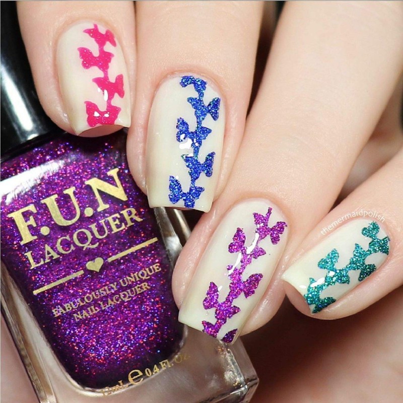 Whats Up Nails - Butterfly Chain Vinyl Stencils for Nail