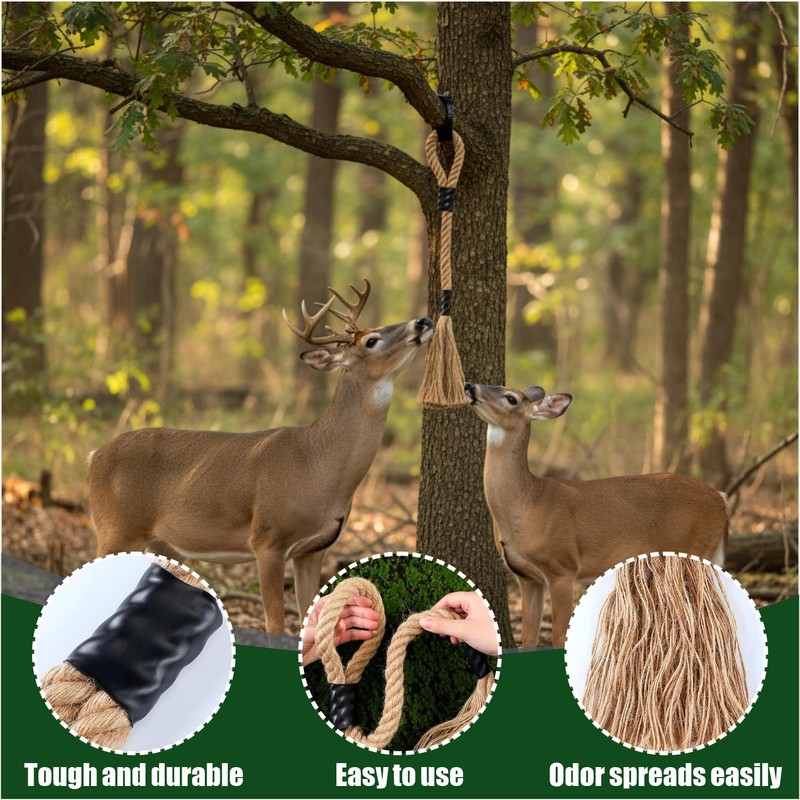 SHINETEC Deer Scent Rope Hemp Rope for Mock Scrape System