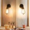 GLADFRESIT Vintage Wall Sconces Set of Two Industrial Wire Cage