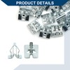 Hihaha Metal Retainer Clip/for Car/Metal / 20 Pcs Silver Tone
