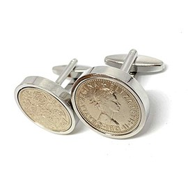 Premium 1967 Original Lucky Sixpence 6d birthday/Anniversary Cufflinks ideal for a 58th birthday HT SLV