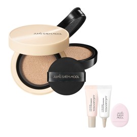 Skin Nude Cover Layer Cushion (Refill Included) Glow Base 5ml + Ampoule Sun 5ml + Skinny Tap Puff Light Pink / 스킨 누더 커버레이어 쿠션 (리필포함) 글로우베이스5ml + 앰플선 5ml + 스키니탭퍼프연핑크