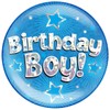 OAKTREE UK 633322 6" Jumbo Badge Birthday Boy Blue Holographic