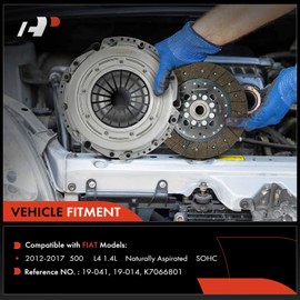 A-Premium Transmission Clutch Kit Set Compatible with Fiat 500 2012 2013 2014 2015 2016 2017 1.4L, Naturally Aspirated SOHC
