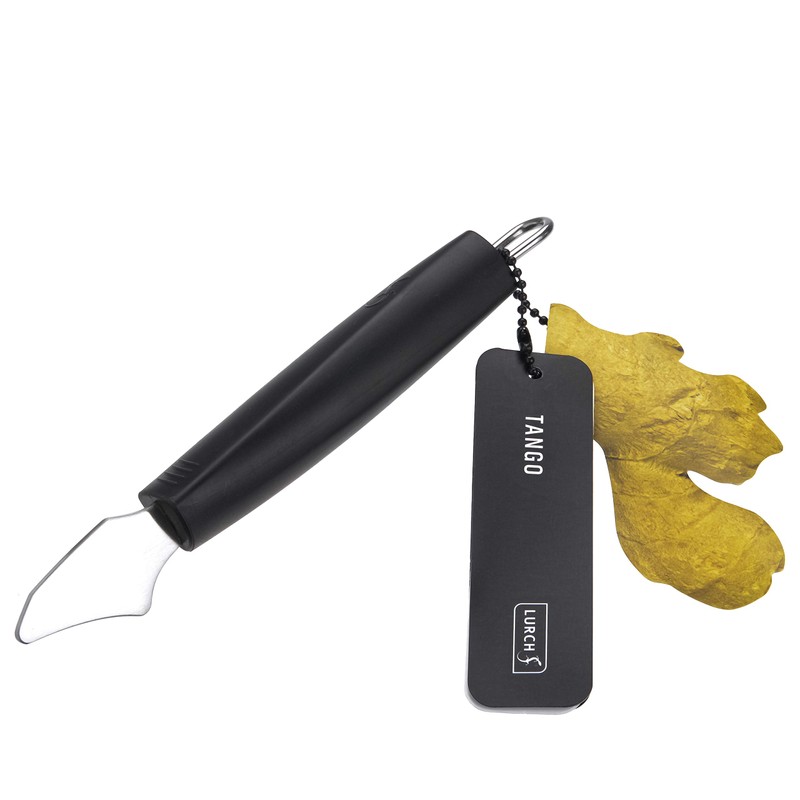 Lurch 230260 Tango Ginger Peeler, Stainless Steel, Black, 18.2 cm