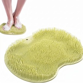 Shower Foot Scrubber Mat, Compact Lightweight Accessory for Travel and Daily Use - Silicone Shower Foot Scrubber Mat