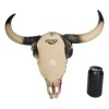Southwest Longhorn Cow Steer Skull With Texas Lone Star State