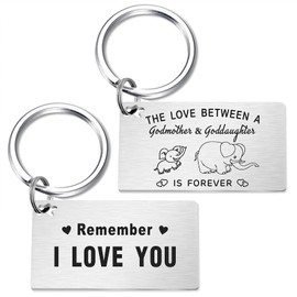 TGCNQ Godmother Proposal Gift, Godmother Gifts from Goddaughter, Keychian Gifts for Godmother Birthday Chirstmas Silver