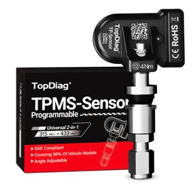 TPMS Sensor 2 in 1 315MHz+433MHz Tire Pressure Sensor for Chevy Jeep Dodge Buick Universal TPMS Sensors for All Vehicles Compatible with PS001 (Metal Valve)