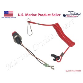 LLD_TK Tohatsu Nissan Outboard Kill Stop Switch 4-140HP 3A3-06830-0 3A3068300