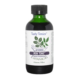 Vitanica Iron Tonic, Liquid Iron Supplement, Red Blood Cell Support, Vegan, 4 Ounce