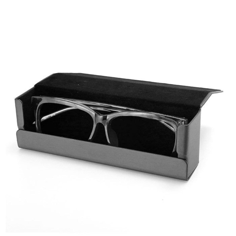 Megan 2451-07 Metal Glasses Case, Hard, Stylish, Square, Slim, Lightweight,