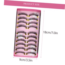 BIUDECO 10 Pairs Natural False Eyelashes Fake Lashes for Daily Makeup Special Occasions Easy Apply for Ladies Girls