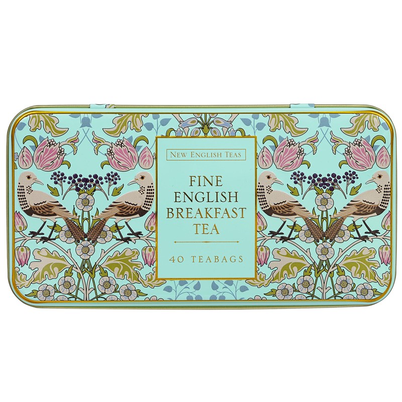 New English Teas Song Thrush and Berries Tea Tin with