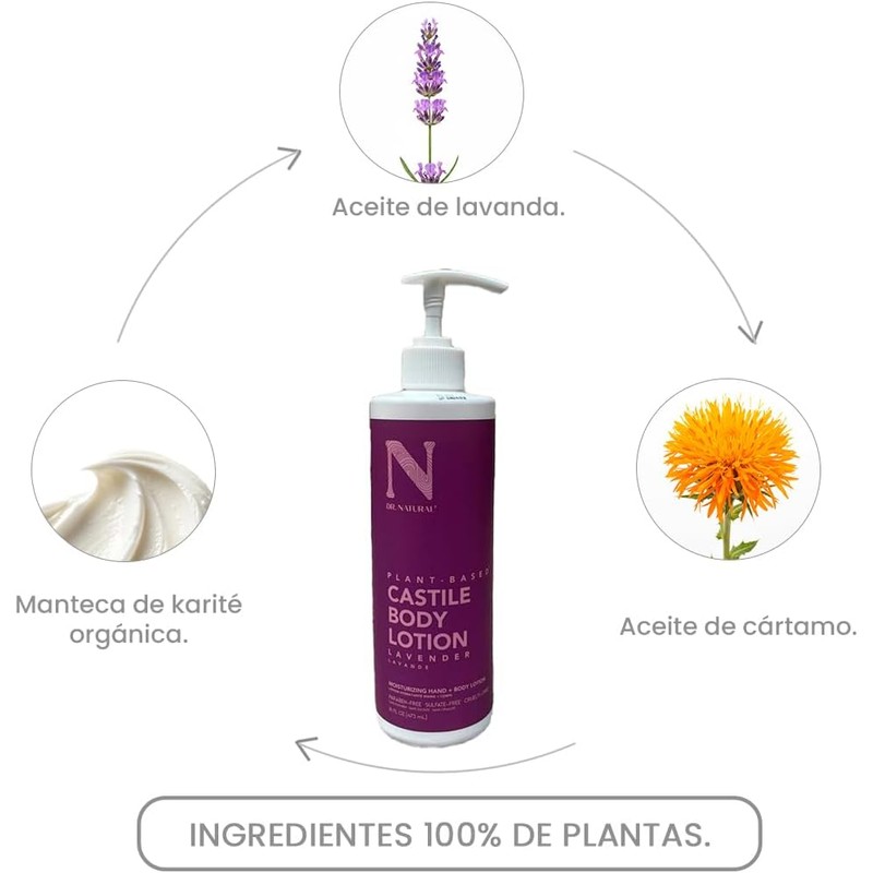 Castile Body Lotion - Lavender by Dr. Natural for Unisex