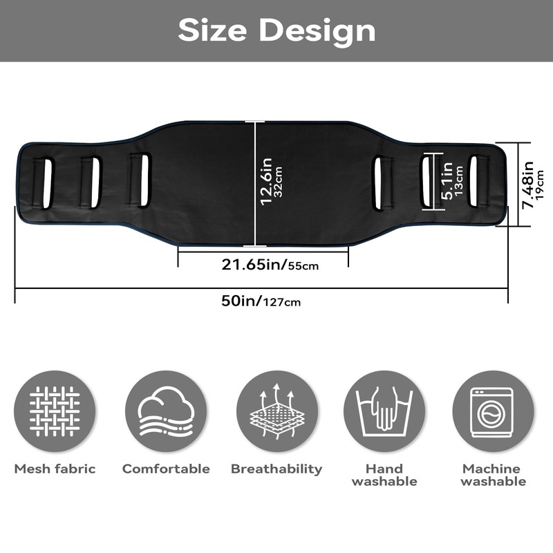 Transfer Sling Gait Belts, Padded Assist Transfer Belts, Heavy Duty
