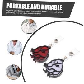 Operitacx 2 Sätze Einfach Zu Schnallen Krankenschwester-abzeichenrollen Einziehbar Identifikation Id Card Holder Id Holder Pflegebedarf Abzeichenclips Für Arzthelferinnen Abs 2 Stücke * 2