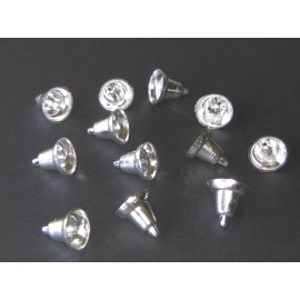 Unbranded Wedding Christmas Bells Silver Ornaments Miniature 1 1/4" with Hangers, Plastic