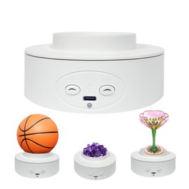 JAYEGT - Soporte de exhibición giratorio motorizado en forma de tazón, carga de 5.2 pulgadas, 7 libras, plato giratorio eléctrico de 360 grados para productos de fotografía, especialmente adecuado