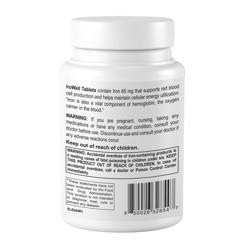 DR WELLME NUTRITION Irowell Iron Tablets 65mg – 100 Tablets