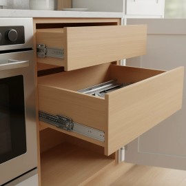 Heavy Duty 18 Inch Steel Drawer Slides Full Extension Soft Close Kitchen Bedroom Furniture HardwareLength: 18 inch, Quantity: 6 Pairs