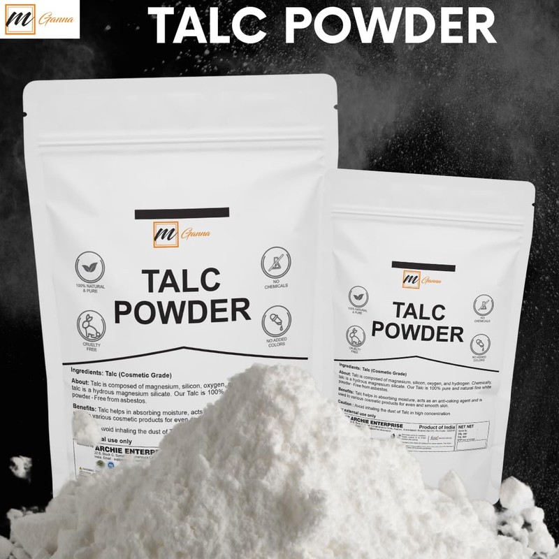 mGanna 100% Natural Talc Powder for Facial Make-up and Cosmetic