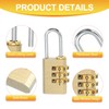 PATIKIL Brass Combination Lock 2.1", 3 Digit Resettable Combination Padlock