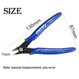 Mini Wire Cutter, 2pcs Electrical Wire Cable Cutter Precision Cutter Pliers Flush Wire Cutter Diagonal Side Cutter Wire Cutter Snips with Soft Grip for Jewelry Craft DIY